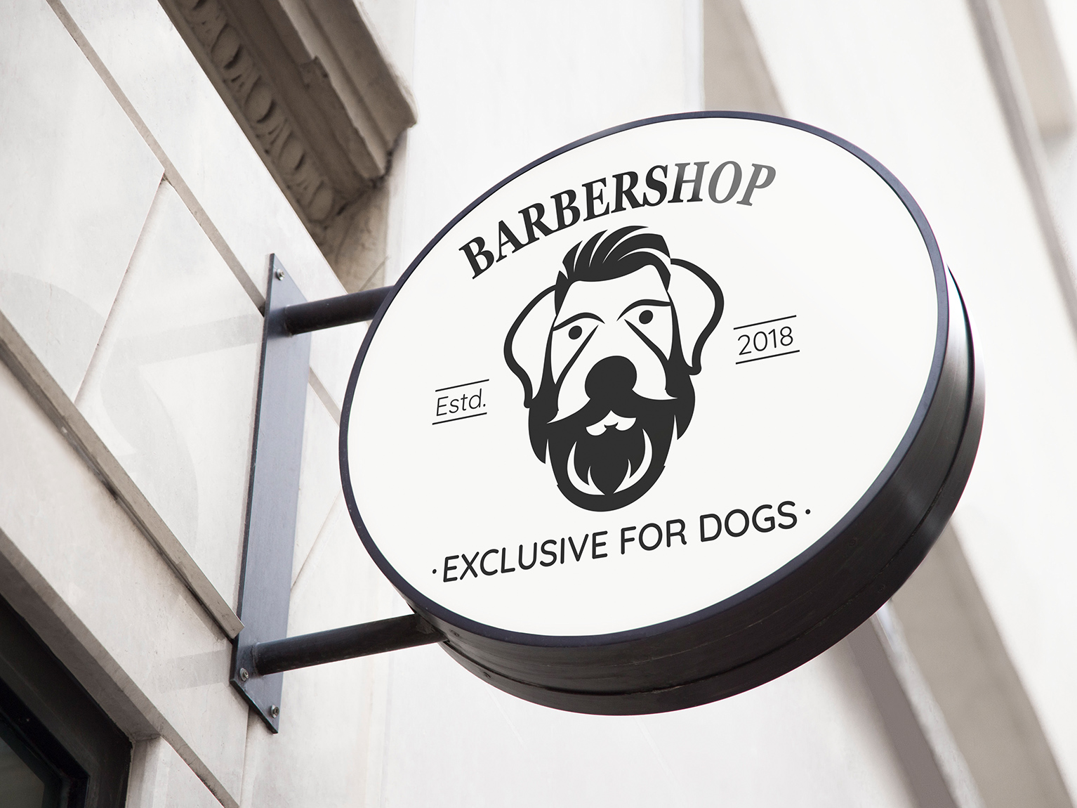 barbershop for dogs logo